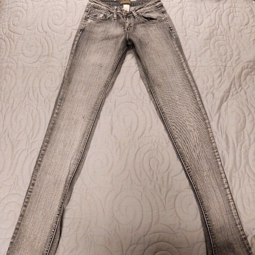 Bedazzled Red Rivet Jeans.